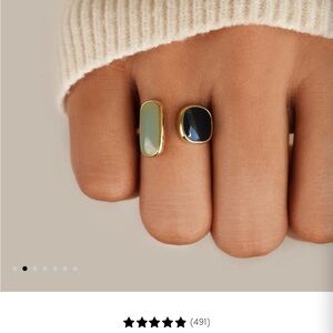 Gold and Blue /Green Ring